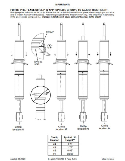 24-324359 Bilstein Fully Assembled Front Coilover Shocks - Ready to Bolt On your Vehicle - FOR 2007-2009 Toyota FJ Cruiser