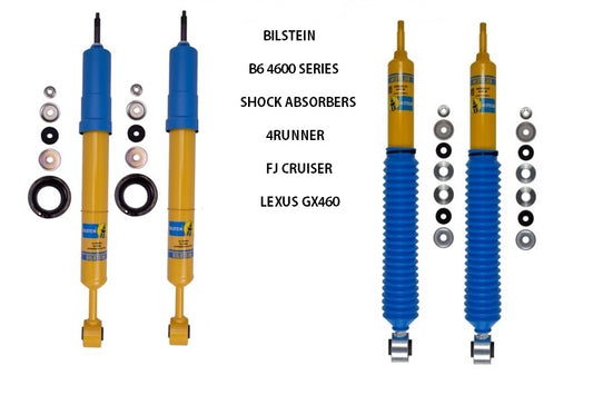 24-329064 and 33-329093 Bilstein B6 4600 Series Shocks for 2010-2024 Toyota 4Runner, 2010-2014 Toyota FJ Cruiser, 2010-2023 Lexus GX460