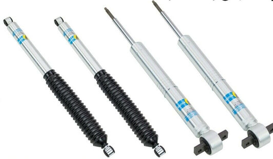 24-336970 (24-248129) Bilstein B8 5100 Series Ride Height Adjustable Shock Absorbers with Rear Bilstein 5100 Series Shocks 33-253190 for 2015-2020 Ford F-150 4WD
