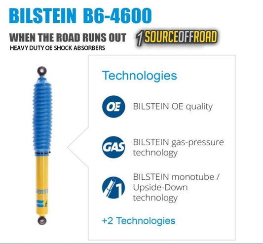 24-336659 Bilstein B6 4600 Series Rear Shock Absorber for 2023-2025 Chevy Colorado