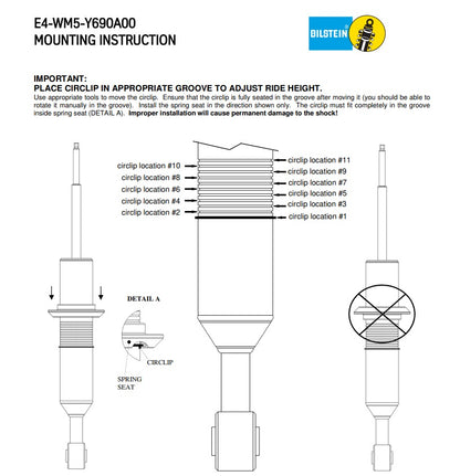 47-309975 Bilstein 6112 Suspension Kit for 05-23 Toyota Tacoma 6 Lug