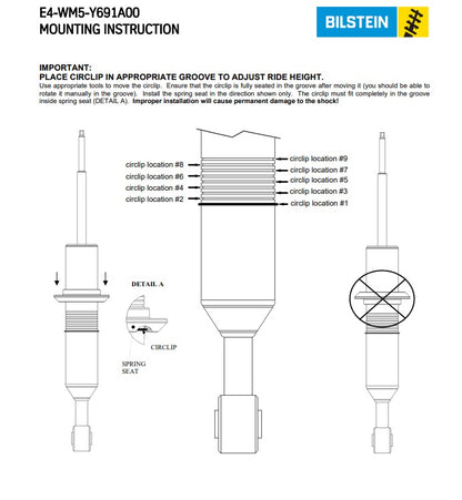 Bilstein Fully Assembled Front 6112 Series Adjustable Height Coilover Shocks / Rear 5100 Series Shocks for 4Runner / GX460 / FJ Cruiser